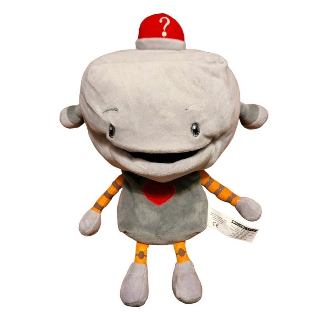 Gray scholastic robot puppet